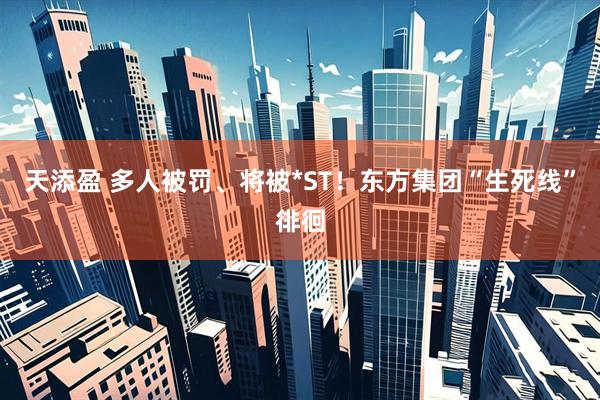 天添盈 多人被罚、将被*ST！东方集团“生死线”徘徊