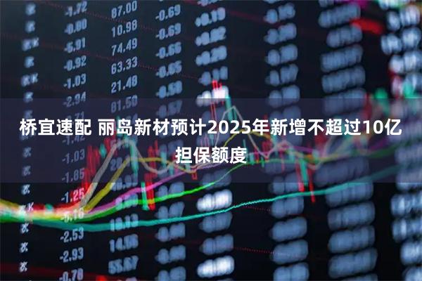 桥宜速配 丽岛新材预计2025年新增不超过10亿担保额度