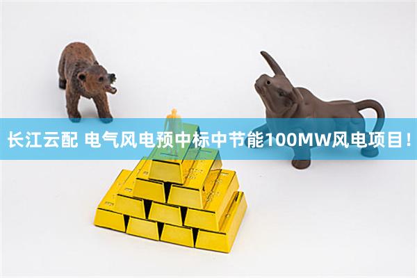 长江云配 电气风电预中标中节能100MW风电项目！
